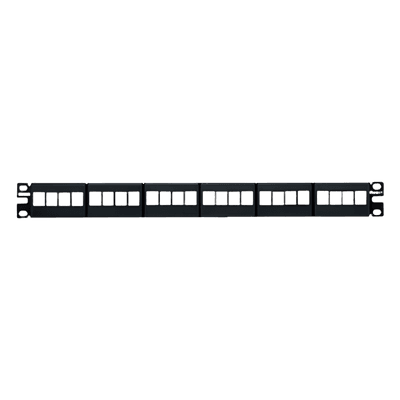 Panel de Parcheo Modular Keystone (Sin Conectores), de 24 Puertos, Identificación con Etiqueta Adhesiva,  1UR, vista 1