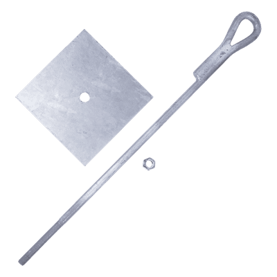 Ancla para Retenida para Muro con Ojo de Llave Galvanizado por Inmersión en Caliente (Requiere Placa Igualadora).