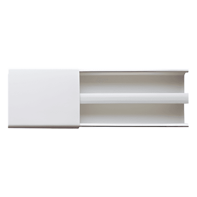 Canaleta blanca dos vías, de PVC auto extinguible,  48 x 16 x tramo 2.5m (6101-01250), vista 1