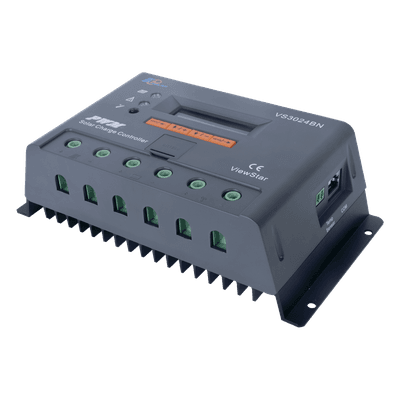 Controlador Solar de Carga y Descarga PWM 12/24V 30A con Display, Parámetros Configurables, vista 1