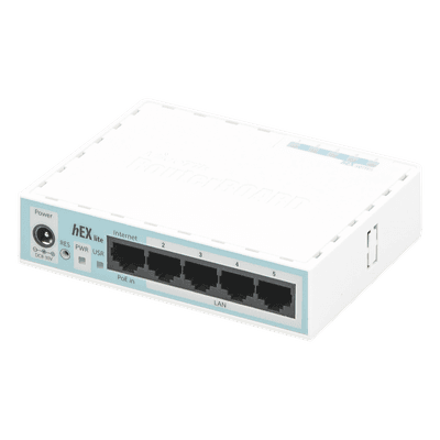 (hEX lite) RouterBoard, 5 Puertos Fast Ethernet, vista 1