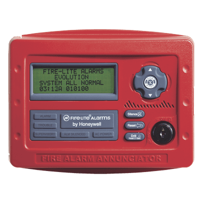 Anunciador Remoto de 80 Caracteres (4x20) / Botones de Reconocimiento, Silenciar, Reinicio y Evacuar / Leds de Estatus / Compatible con Paneles Direccionables Fire-Lite