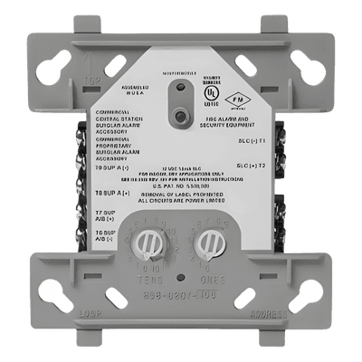 Módulo Monitor Doble Direccionable / Permite Agregar Sensores Convencionales al Panel / Cableado Clase B / Compatible sólo con Paneles Direccionables Fire-Lite