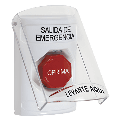 Botón de Salida de Emergencia con Tapa Protectora de Policarbonato Súper Resistente y Restablecimiento con Llave, vista 1