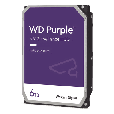 Disco Duro PURPLE de 6TB / 3 AÑOS DE GARANTÍA / Para Videovigilancia, vista 1