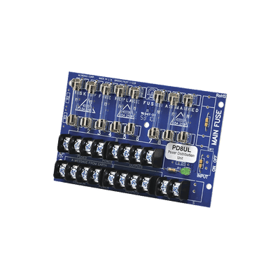 Tablero distribuidor de voltaje, 8 salidas con fusible de protección. Para uso con Fuentes de poder ALTRONIX., vista 1