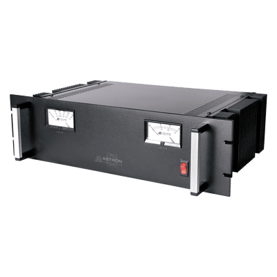 Fuente de poder  13.8Vcd, 35A, lineal regulada con circuito cargador de baterías, para instalación en rack