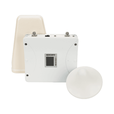 Kit Amplificador de Señal Celular 5G, 4G, 3G, VoLTE y Voz convencional. Funciona con Todos los Operadores. Soporta Múltiples Dispositivos y Tecnologías. Hasta 1200 metros cuadrados de Cobertura, vista 1
