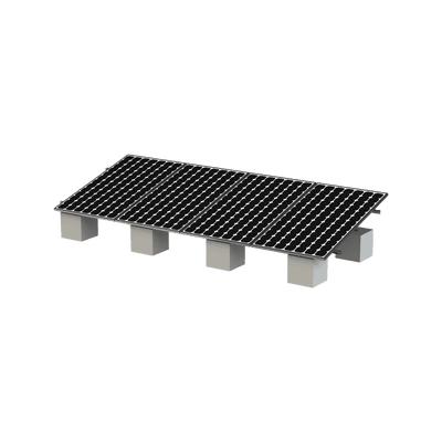 Montaje para Panel Solar, Riel "8" de 5400mm para Módulos con Espesor de 35mm, Velocidad de Viento Máx. 136km/h, vista 1