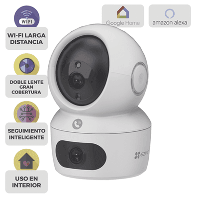 Cámra PT WiFi 2K Dual / Audio de Dos Vías / Detección Humana / Visión a Color / Micro SD hasta 512GB / Interior, vista 1