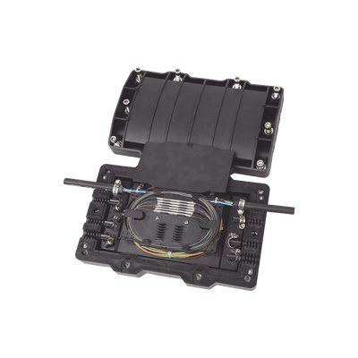 Caja de Distribución de Fibra Óptica Horizontal, hasta 48 empalmes, Exterior IP68, vista 1