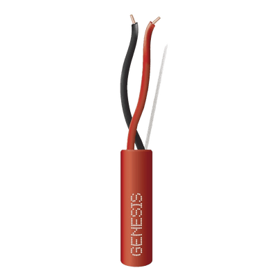 Carrete de Cable 2 x 18 AWG FPLR para Incendio y Voceo / 305 mts / Resistente a la Luz Solar / Sin Blindaje