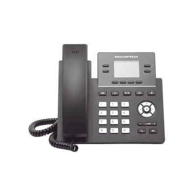 Teléfono IP Grado Operador, 4 líneas SIP con 2 cuentas, pantalla a color 2.4", PoE, codec Opus, IPV4/IPV6 con gestión en la nube GDMS, vista 1