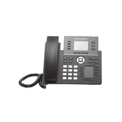Teléfono IP de 4 Líneas / 12 Cuentas SIP / PoE Integrado / Pantallas LCD 2.8" + 2.4" / 40 VPK / 2 Puertos Gigabit / Wi-Fi Doble Banda / Bluetooth / Audio HD / GDMS, vista 1