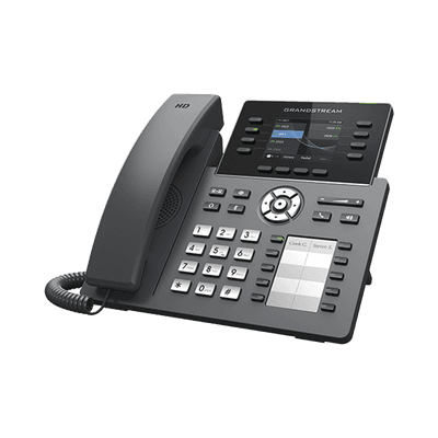 Teléfono IP Wi-Fi, Grado Operador, 8 líneas SIP con 4 cuentas, pantalla a color 2.8", puertos Gigabit, Bluetooth, PoE, codec Opus, IPV4/IPV6 con gestión en la nube GDMS, vista 1