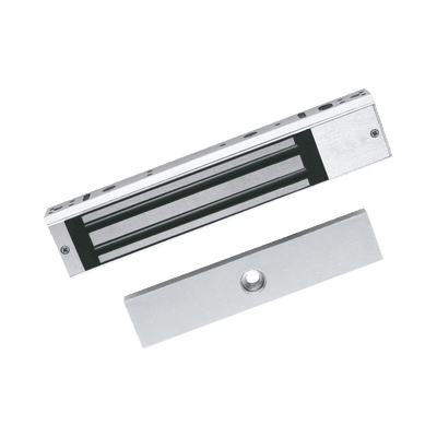 Electroimán de 600 Lbs (280 Kg) / Montaje en Puerta Normal o de Vidrio / Certificado CE /  Para Uso en Interior / Indicador LED / Magnetismo Anti-residual, vista 1