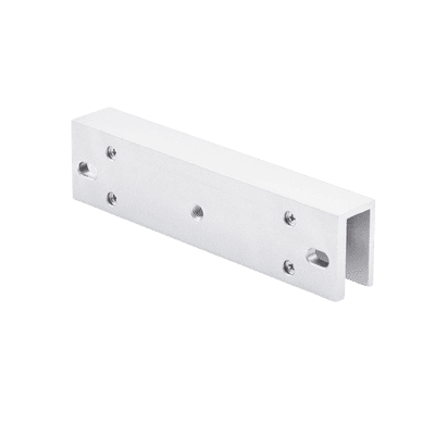 Montaje en "U" para Instalación de Chapa Magnética DS-K4H258S en Puerta de Cristal (Vidrio), vista 1