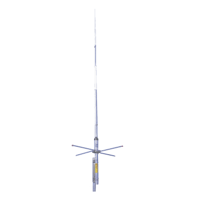 Antena Base VHF, Rango de 148 - 154 MHz, 7 dB de ganancia / Fibra de Vidrio y Aluminio / Auto Soportante