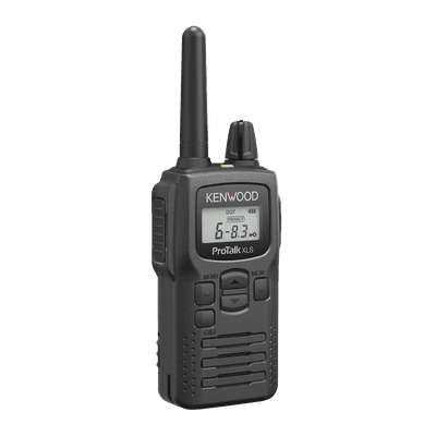 450-470 MHz, 2 W, 6 canales en BRS, 16 canales en modo profesional, Incluye antena, batería, cargador y clip, vista 1