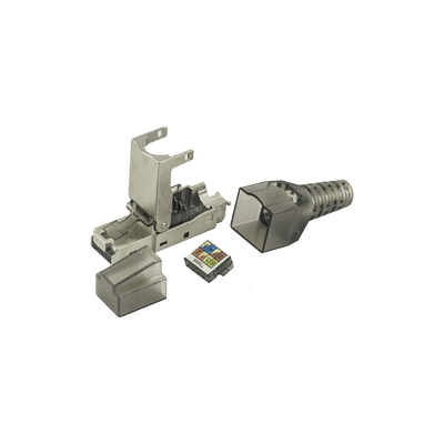 Plug modular RJ45 Blindado Categoría 6A -Sin herramienta, para terminación en campo, vista 1