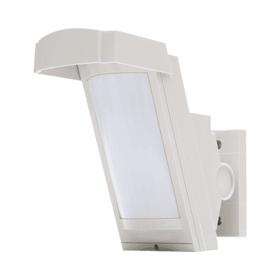 Detector de Movimiento / 100% Exterior /  Cableado / Hasta 12 metros a 85° de cobertura/ Instalación a 3 metros / Compatible con cualquier panel de alarma, vista 1