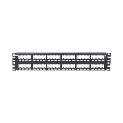 Panel de Parcheo Modular Mini-Com (Sin Conectores), Plano, Totalmente Blindado, de 48 puertos, 2UR, vista 1