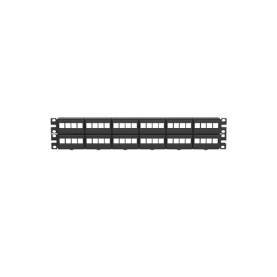 Panel de Parcheo Modular Keystone (Sin Conectores), de 48 Puertos, Identificación con Etiqueta Adhesiva, 2UR, vista 1