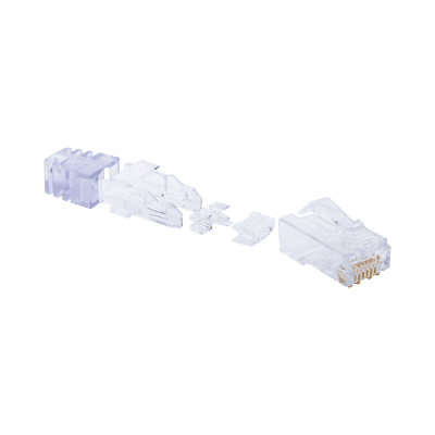 Plug RJ45 Cat6, Para Cable UTP de Calibre 23-24 AWG, Chapado en Oro de 50 micras., vista 1