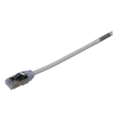 Patch Cord Cat6A, Diametro Reducido 28 AWG, Blindado S/FTP, CM/LS0H, 2 m, Color Gris, vista 1