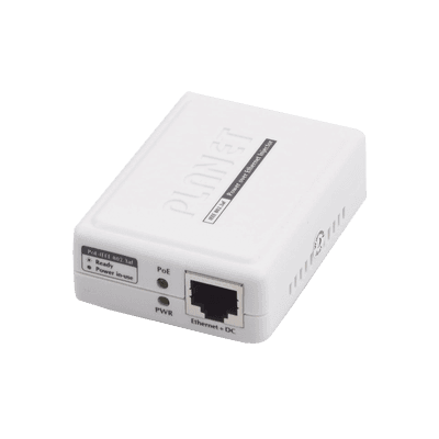 Inyector PoE 802.3af de 1 Puerto Gigabit 10/100/1000 Mbps (End-Span), vista 1