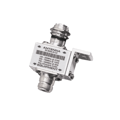 Protector Contra Sobretensiones RF Coaxial / 10 MHz–1 GHz / N Hembra–Hembra / 20 kA / 50 Ω / Bloqueo DC