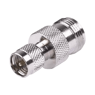 Adaptador en Línea, de Conector Mini-UHF Macho a N Hembra, Níquel/ Oro/ Teflón., vista 1