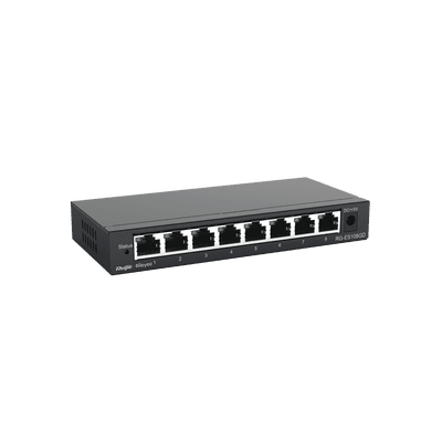 RG-ES108GD, Switch No Administrable Sin PoE de 8 puertos 10/100/1000Mbps, vista 1