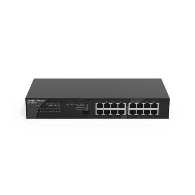 Switch no administrable, Sin PoE de 16 puertos 10/100/1000Mbps., vista 1