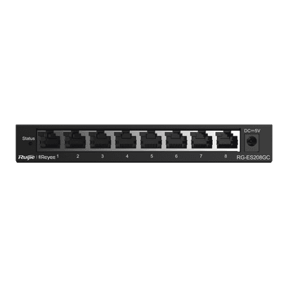Switch Administrable con 8 Puertos Gigabit, Reconocimiento de Cámara IP, Valor Único Para la Red CCTV, Gestión Gratuita Desde la Nube
