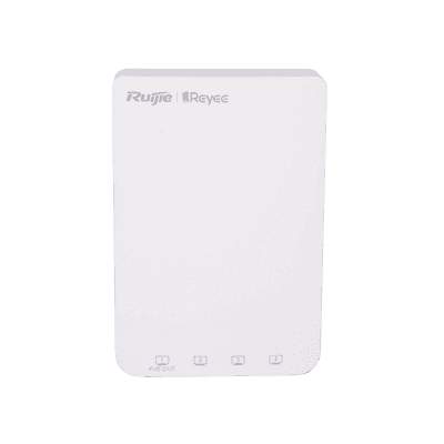 Punto de acceso Wi-Fi 5 de pared para interior 360°, doble banda 802.11ac wave2, 1267Mbps, 5 puertos GE, hasta 110 usuarios, soporta PoE passthrough, vista 1