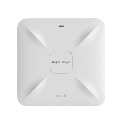 Punto de acceso Wi-Fi 6 de techo para interior 360°, doble banda, 2.97 Gbps, hasta 512 usuarios, 1 puerto GE + 1 puerto de 2.5GE, portal cautivo standalone, soporta Reyee Mesh