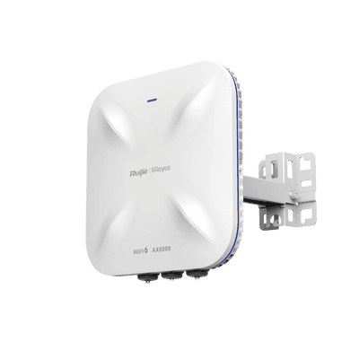 Punto de acceso Wi-Fi 6 para exterior 360°, IP 68, doble banda 4x4, 5.95 Gbps, puerto SFP de 2.5GE ideal para fibra óptica, hasta 512 usuarios, protección hasta 4 kV y protección contra erosión eólica, compatible con, vista 1