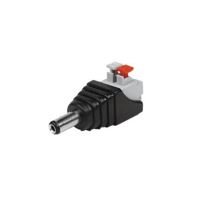 Adaptador tipo Jack de 3.5 mm Macho Polarizado de 12 vcd con Terminales de Presión.