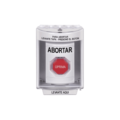 Botón de Aborto con Cubierta Protectora de Policarbonato Súper Resistente y Restablecimiento con Llave, vista 1