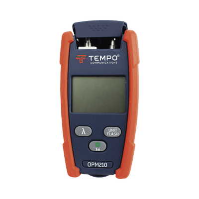 Medidor de Potencia (Micro OPM) para Fibra Óptica con Localizador Visual de Fallos (VFL), entrada universal de 2.5 mm (para conectores SC, ST y FC), vista 1