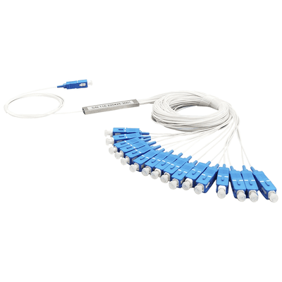 Splitter (Divisor Óptico) tipo PLC, 1x16, conectores SC/UPC, vista 1