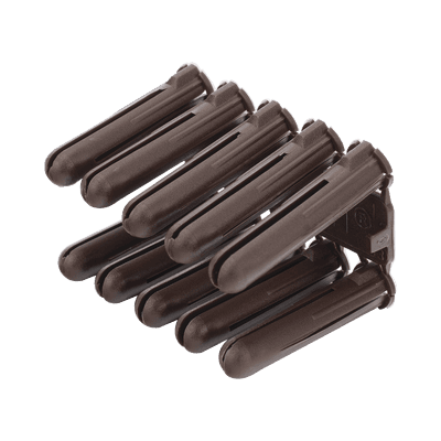 Taquete cafe 5/16" para tornillo 10mm x 1 3/4" (100pzs) (1104-04100), vista 1