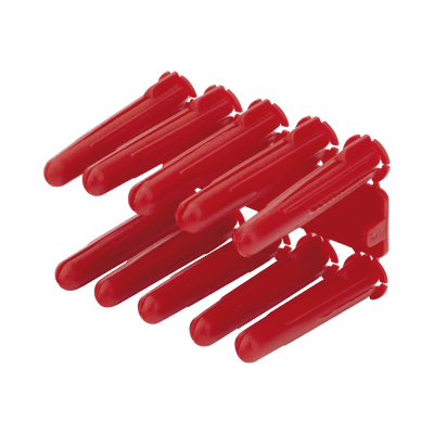 Taquete de 1/4  plástico paquete de 100 piezas para fijar objetos con tornillo en muros y techos de concreto o superficies sólidas, compatible con tornillo TH10X de 10 x 1 1/2"  (1103-03100), vista 1