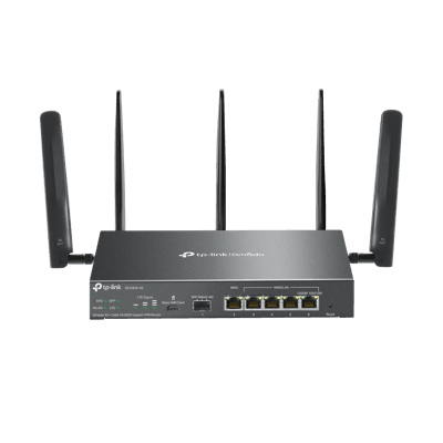 Router VPN Gigabit Omada 4G+ Cat6 Wi-Fi 6 AX3000, vista 1