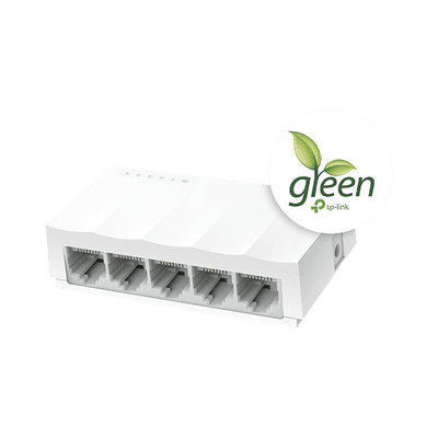 Switch para escritorio 5 puertos 10/100Mbps, vista 1