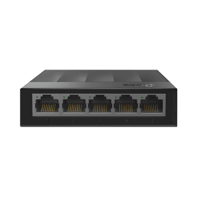 Switch para escritorio 5 puertos 10/100/1000Mbps, vista 1