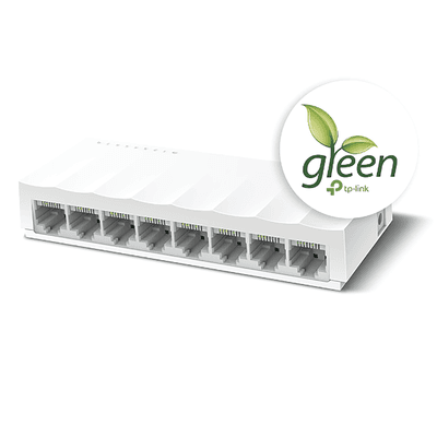 Switch para escritorio 8 puertos 10/100Mbps, vista 1