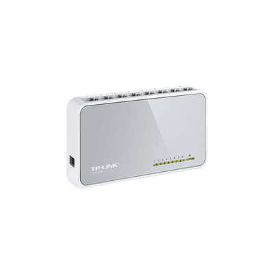 Switch de escritorio 8 puertos 10/100 Mbps, vista 1