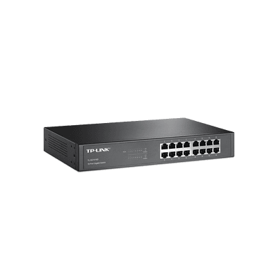 Switch Gigabit no administrable de 16 puertos 10/100/1000 Mbps para escritorio/rack, vista 1